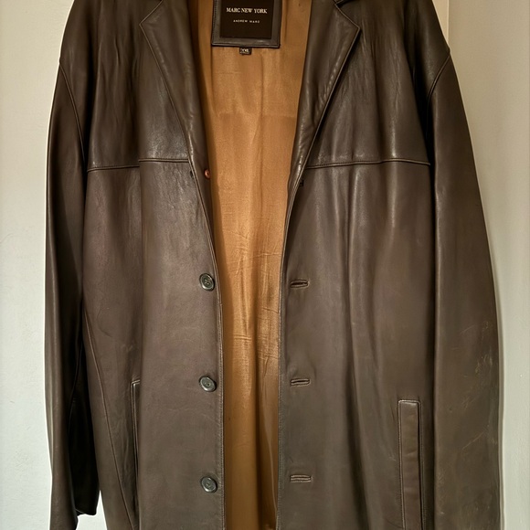 *** Designer 100% Leather Jacket - Andrew Marc NYC (XL) *** - Picture 5 of 6
